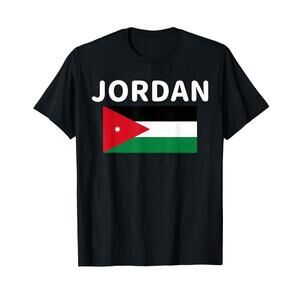 Jordan Jordanian Country Flag Print T-Shirt